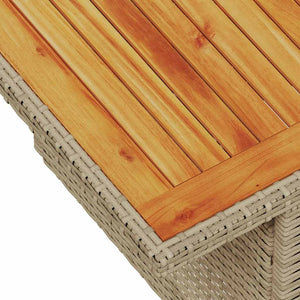vidaXL Ensemble canapé de jardin 5 pcs avec coussins Beige rotin synthétique acacia