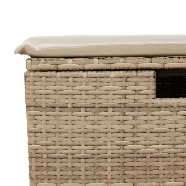 vidaXL Salon de jardin 6 pcs avec coussins beige résine tressée