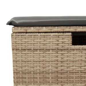 vidaXL Salon de jardin 6 pcs avec coussins beige résine tressée