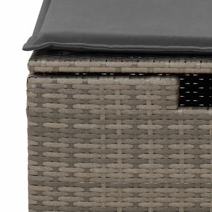 vidaXL Salon de jardin 6 pcs avec coussins Gris Résine tressée