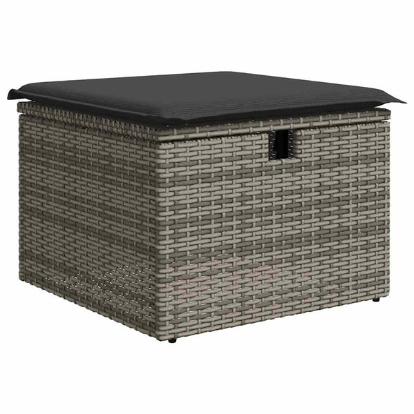 vidaXL Salon de jardin 6 pcs avec coussins Gris Résine tressée