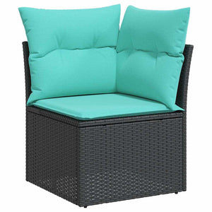 7-teilige Garten Sofagarnitur Braun Poly Rattan