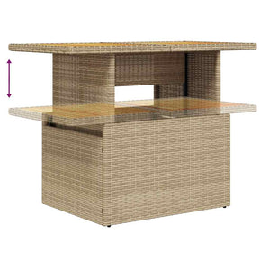 5-tlg. Beige Garten Sofagarnitur mit Kissen
