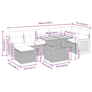 vidaXL Salon de jardin 5 pcs avec coussins résine tressée gris
