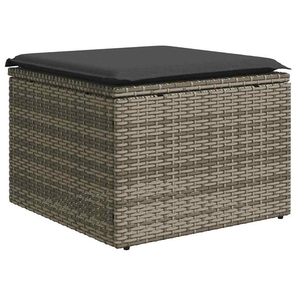 2-tlg. Garten Sofagarnitur Grau Poly Rattan