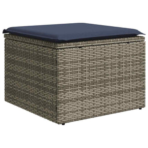 2-tlg. Garten Sofagarnitur Grau Poly Rattan