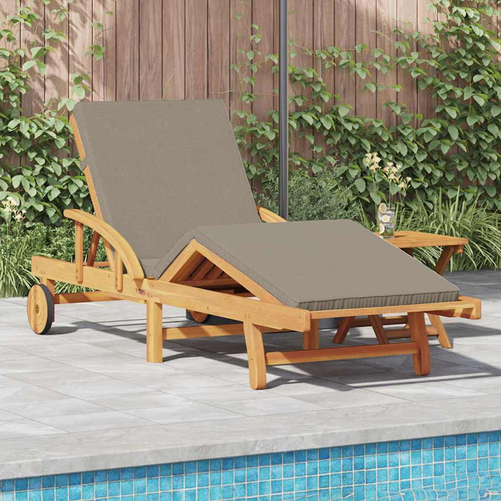 Sonnenliege Akazie Taupe 200 cm