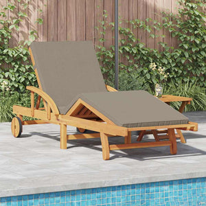 Sonnenliege Akazie Taupe 200 cm