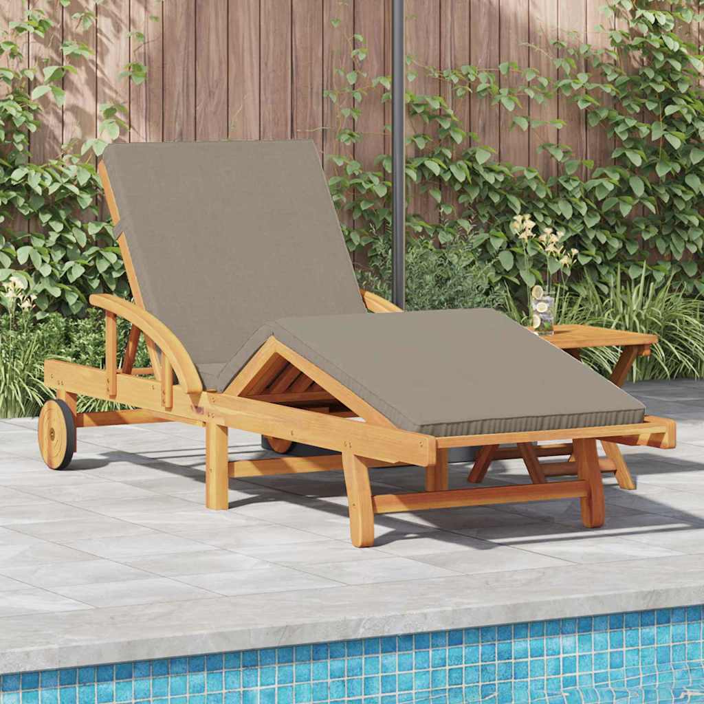 Sonnenliege Akazie Taupe 200 cm