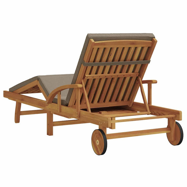Sonnenliege Akazie Taupe 200 cm