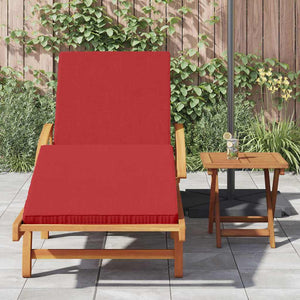 vidaXL Chaise longue rouge 200 x 67 x 84 cm Bois d'acacia massif
