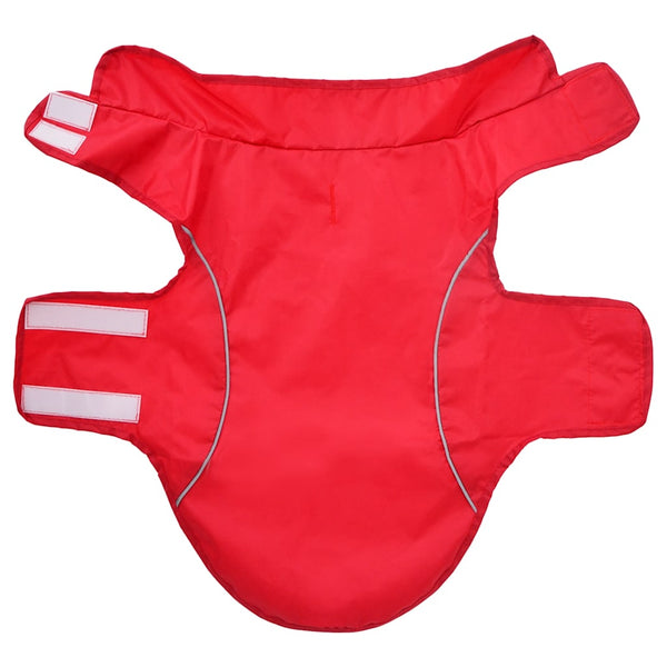 XXS Roter Hunde Regenmantel mit Reflexstreifen