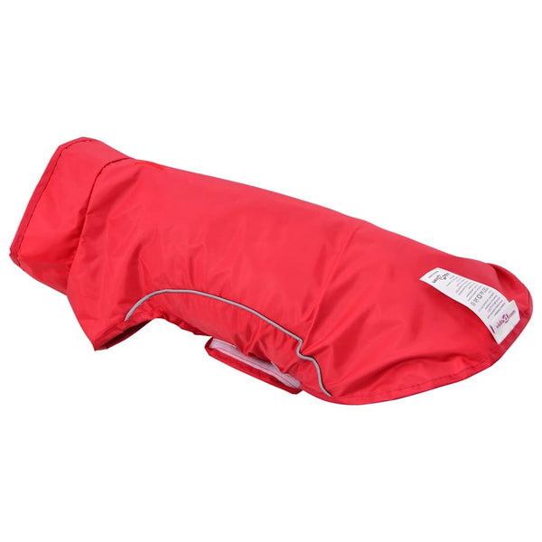 XXS Roter Hunde Regenmantel mit Reflexstreifen