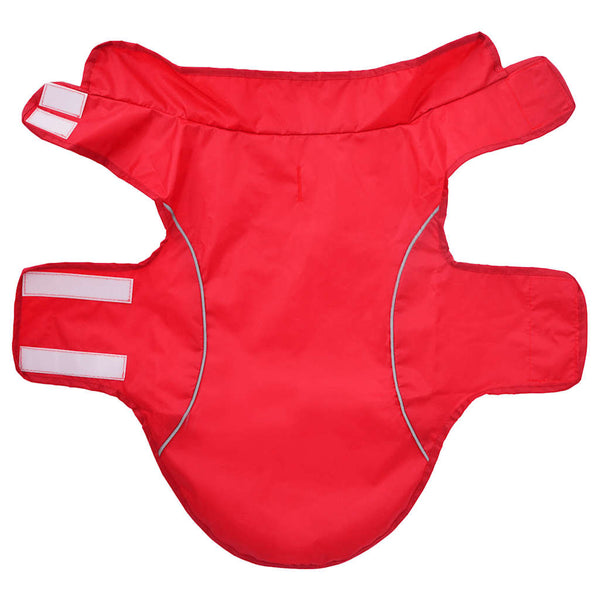 Hunde Regenmantel Rot XS mit Reflexstreifen