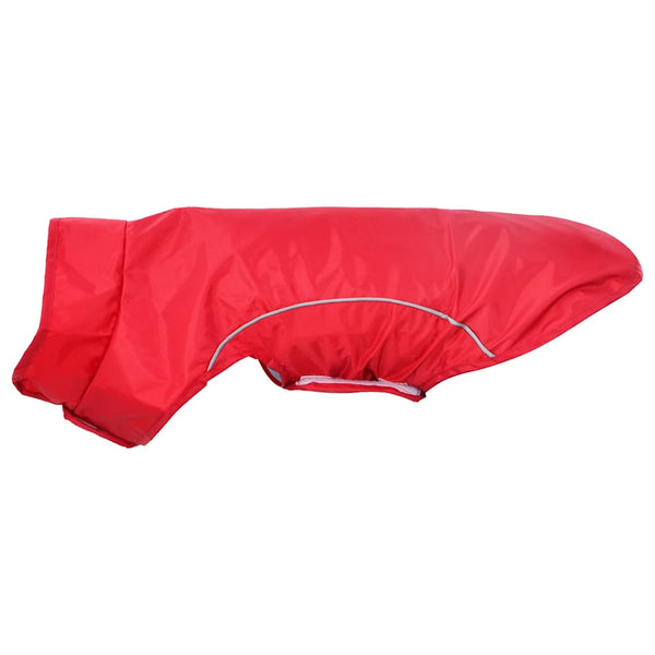 Hunde Regenmantel Rot XS mit Reflexstreifen