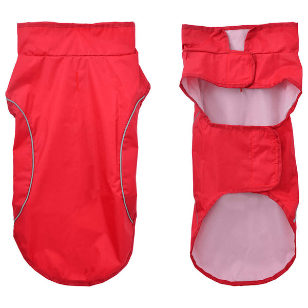 Hunde Regenmantel Rot M Reflektierend