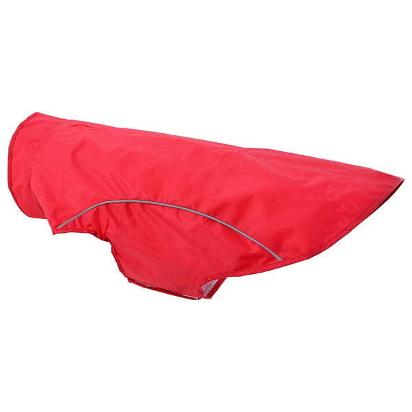 Hunde Regenmantel Rot mit Reflektor L