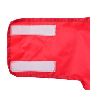 Hunde Regenmantel Rot mit Reflektor L