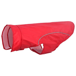 Hunde Regenmantel Rot XL mit Reflexstreifen