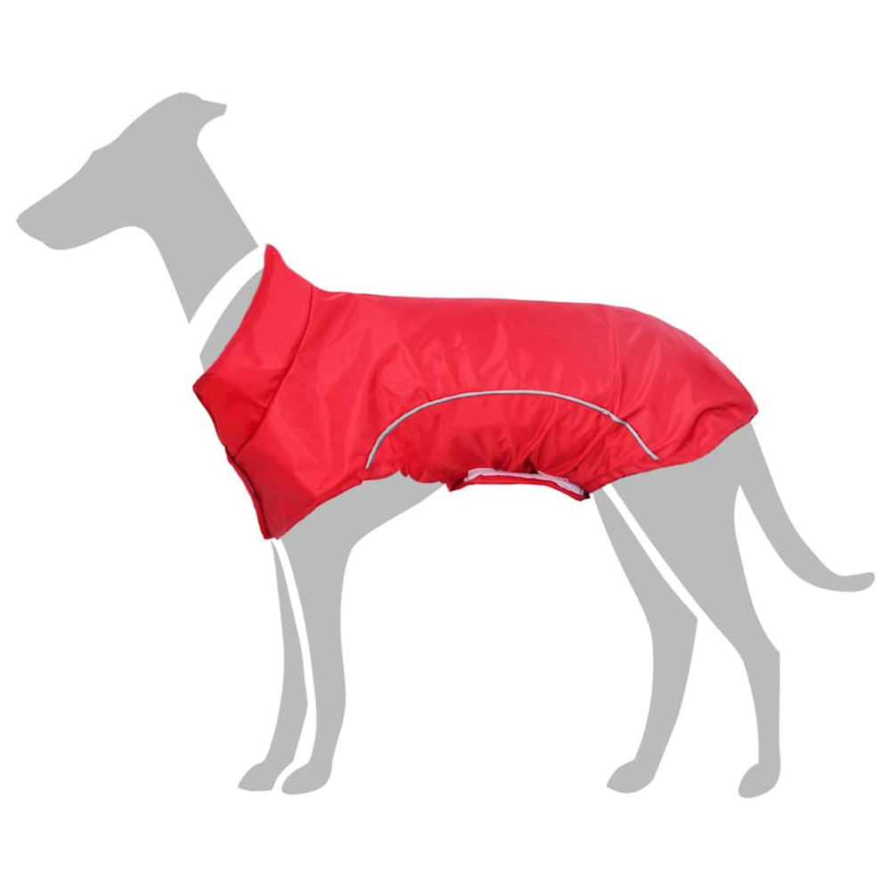 Hunde Regenmantel Rot XL mit Reflexstreifen