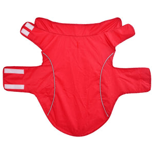 Hunde Regenmantel Rot 2XL mit Reflexstreifen