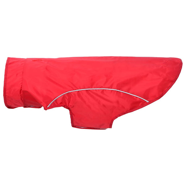 Hunde Regenmantel Rot 2XL mit Reflexstreifen