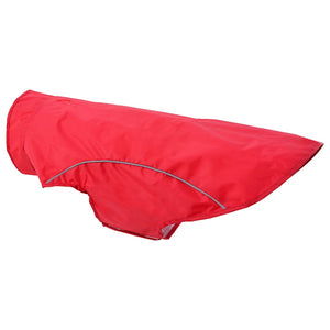 Hunde Regenmantel Rot 2XL mit Reflexstreifen