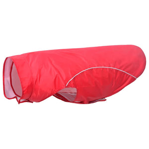 Hunde Regenmantel Rot 3XL mit Reflexstreifen