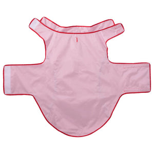 Hunde Regenmantel Rot 3XL mit Reflexstreifen