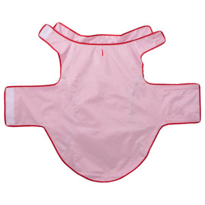 Hunde Regenmantel Rot mit Reflexstreifen - 4XL