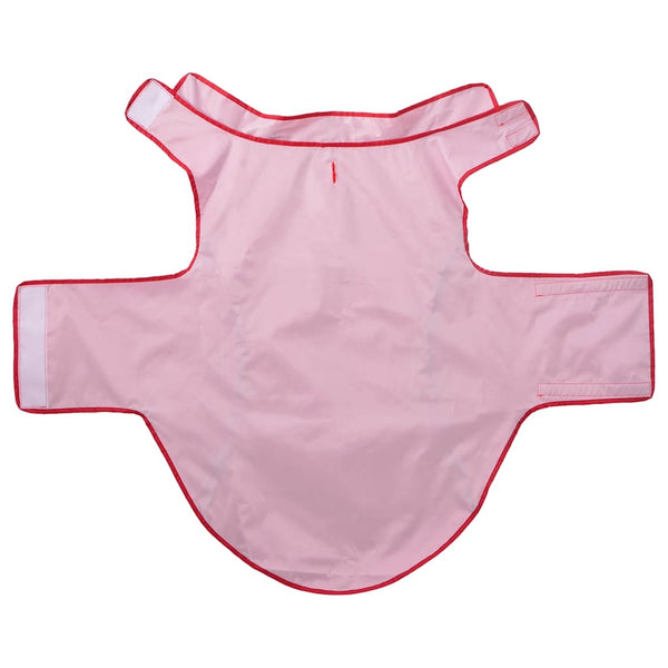 Hunde Regenmantel Rot mit Reflexstreifen - 4XL