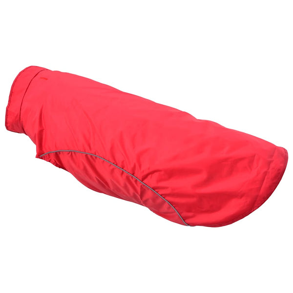 Hunde Regenmantel Rot mit Reflexstreifen - 4XL