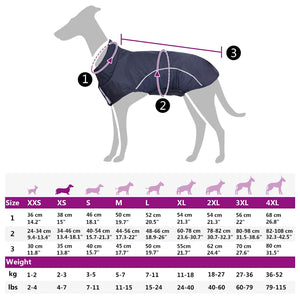 Hunde Regenmantel Marineblau XS