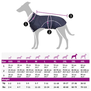 Hunde Regenmantel Marineblau 3XL