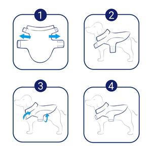 Hunde Regenmantel Marineblau 4XL