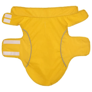 Hunde Regenmantel Gelb XS mit Reflexstreifen