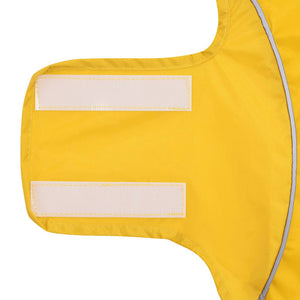 Hunde Regenmantel Gelb XS mit Reflexstreifen