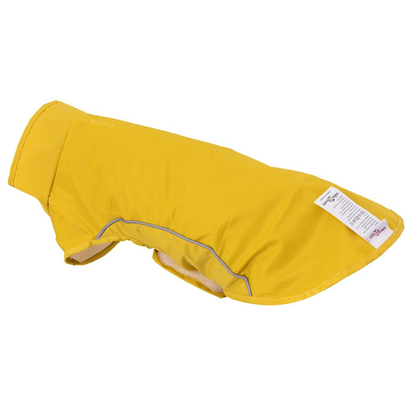 Hunde Regenmantel Gelb M mit Reflexstreifen