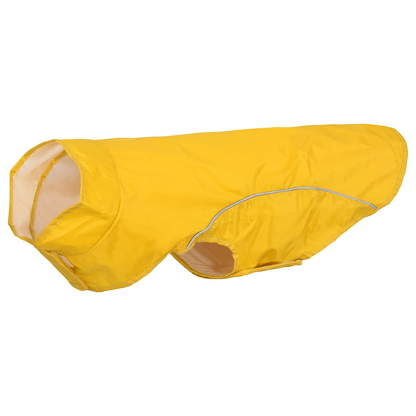 Hunde Regenmantel Gelb mit Reflexstreifen - Größe L