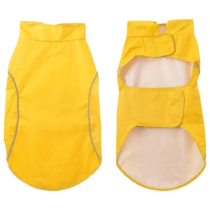 Hunde Regenmantel Gelb 2XL mit Reflexstreifen