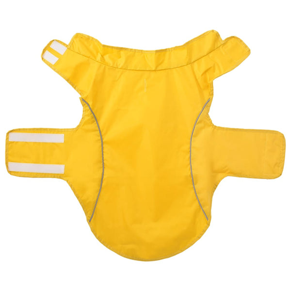 Hunde Regenmantel Gelb 2XL mit Reflexstreifen