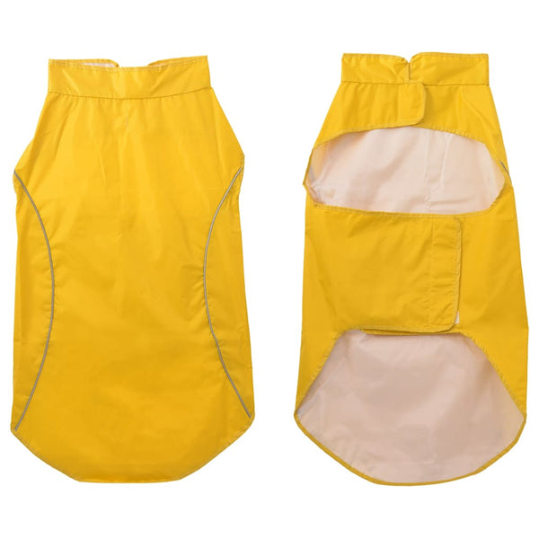 Hunde Regenmantel Gelb 3XL mit Reflexstreifen