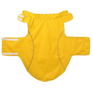 Hunde Regenmantel Gelb 3XL mit Reflexstreifen