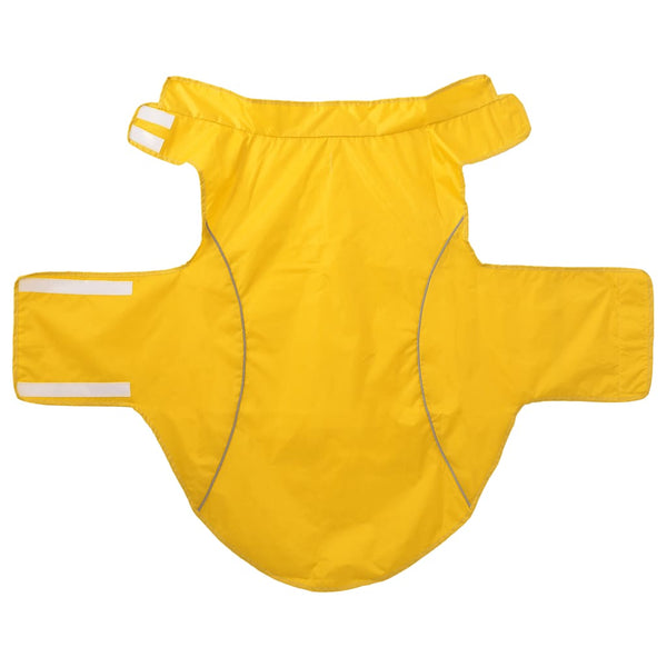 Hunde Regenmantel Gelb 3XL mit Reflexstreifen