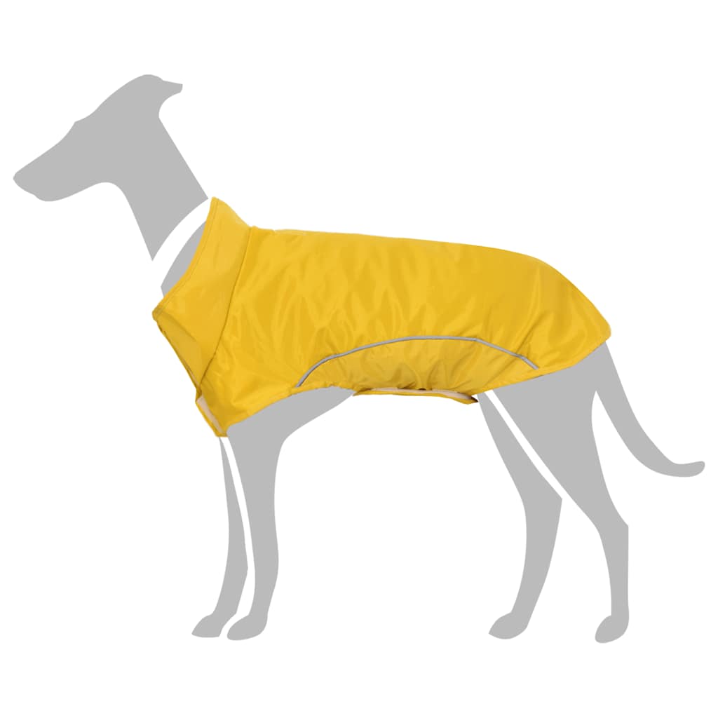 Hunde Regenmantel Gelb 4XL mit Reflexstreifen