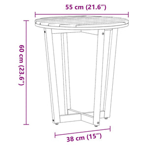 Akazienholz Garten-Beistelltisch Ø55cm