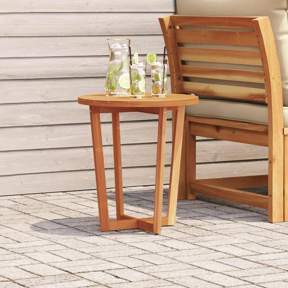 Akazienholz Garten-Beistelltisch Ø55cm
