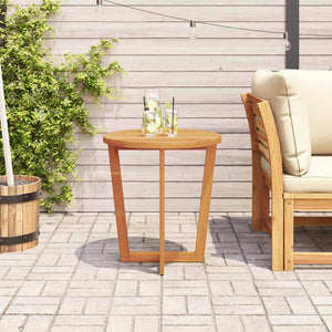 vidaXL Table d'appoint de jardin ronde Ø70x75 cm en bois d'acacia massif