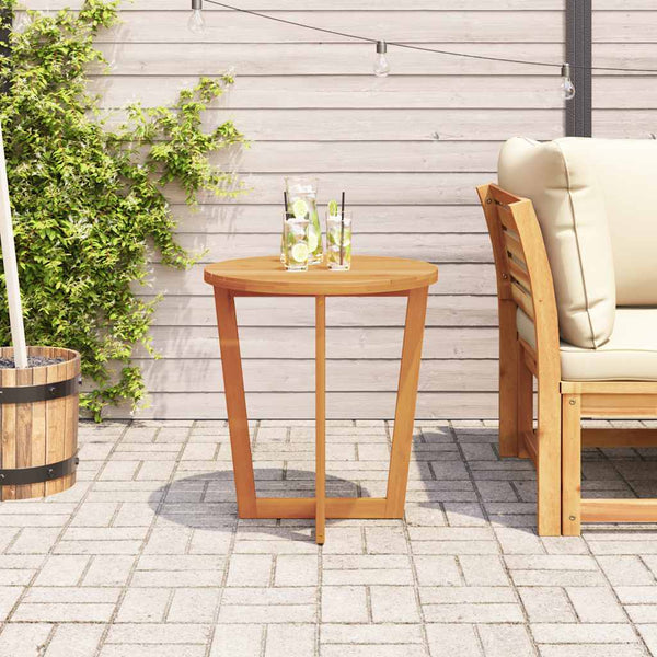 vidaXL Table d'appoint de jardin ronde Ø70x75 cm en bois d'acacia massif
