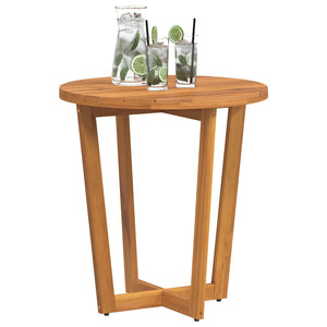 vidaXL Table d'appoint de jardin ronde Ø70x75 cm en bois d'acacia massif